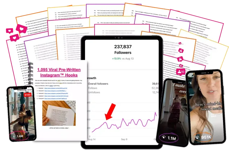 1,095 Viral Pre-Written Instagram Hooks